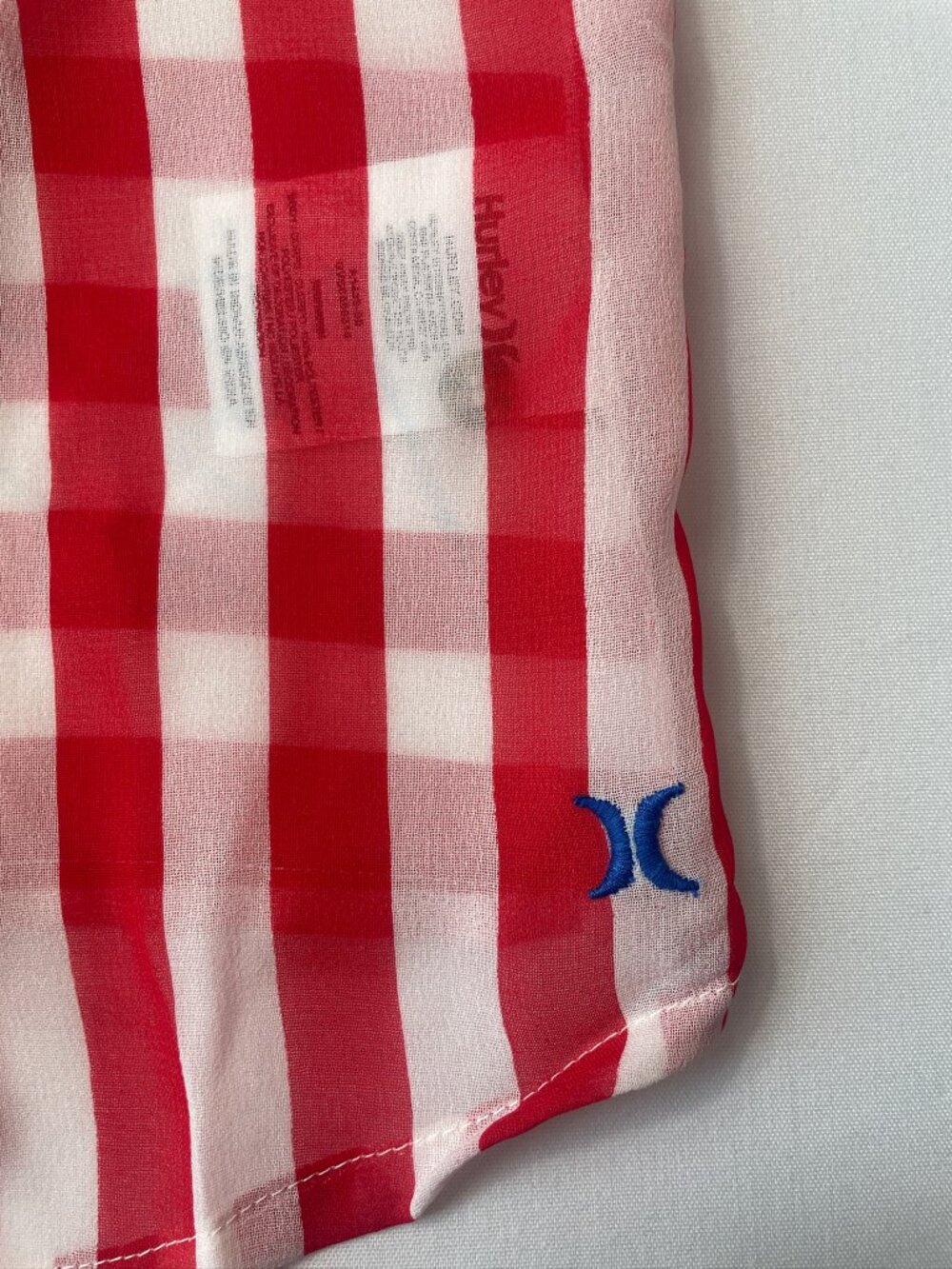 NWT Hurley Women's Medium Patriotic Red White Blue Plaid Sleeveless Top RWB tank - Picture 6 of 9